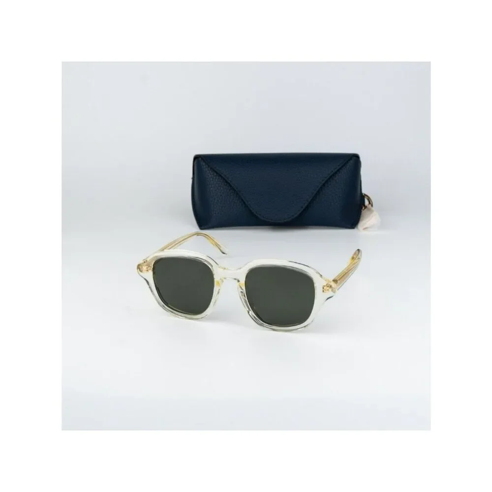 Loewe SLIM Men Sunglasses Beige Transparent Yellow Green Square LW40163I 57N